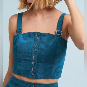 Finders Keepers Teal Prisms Cropped Top, Small